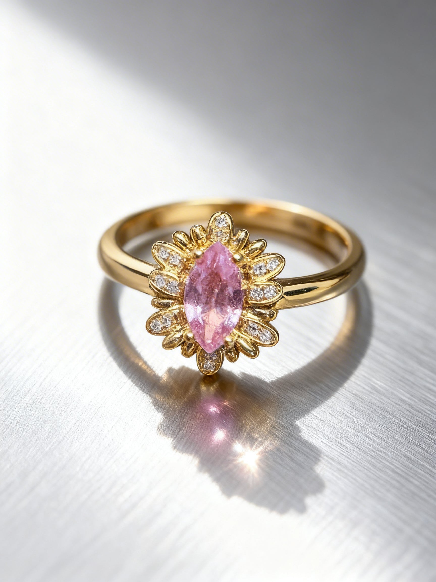18K Gold Natural Sapphire Ring