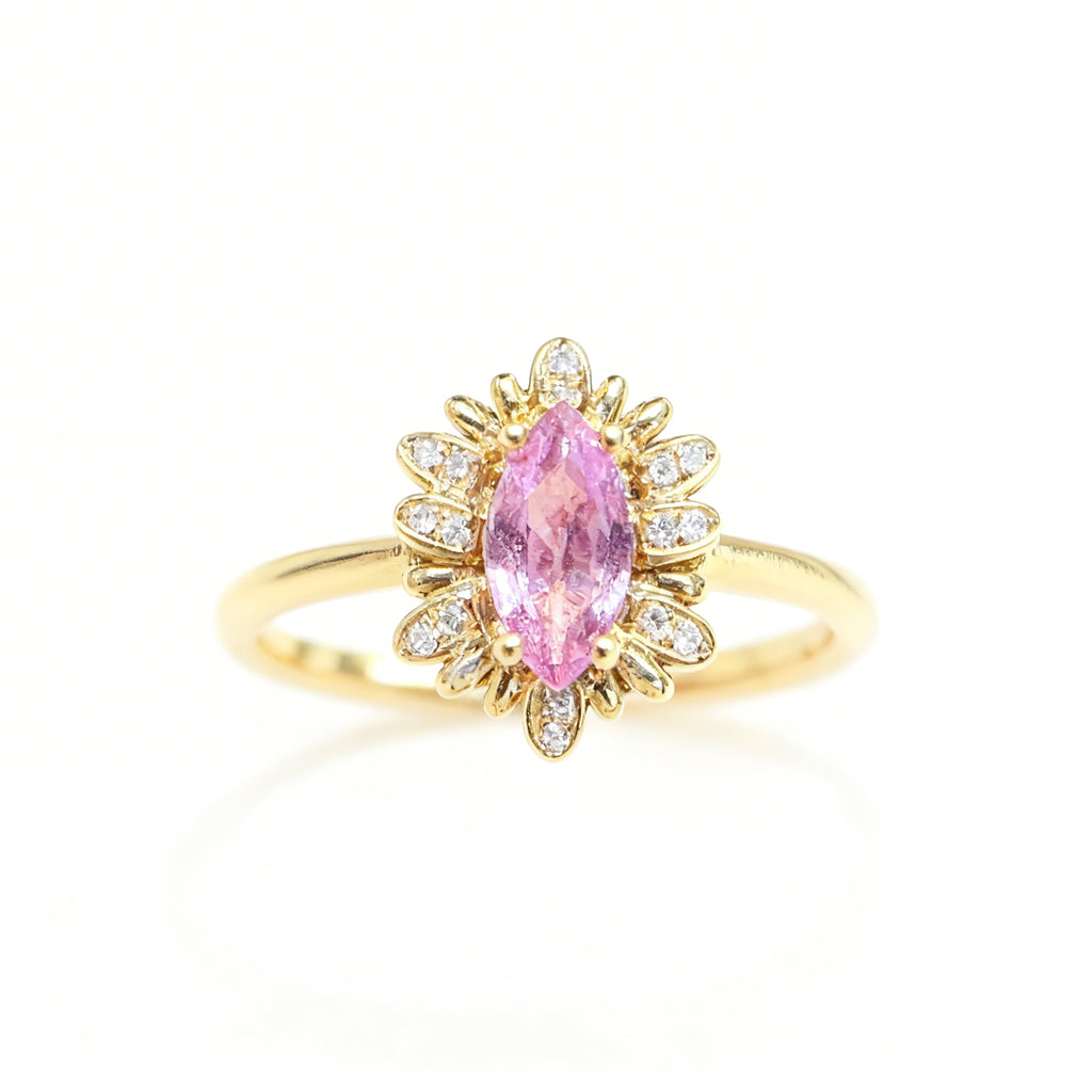 18K Gold Natural Sapphire Ring