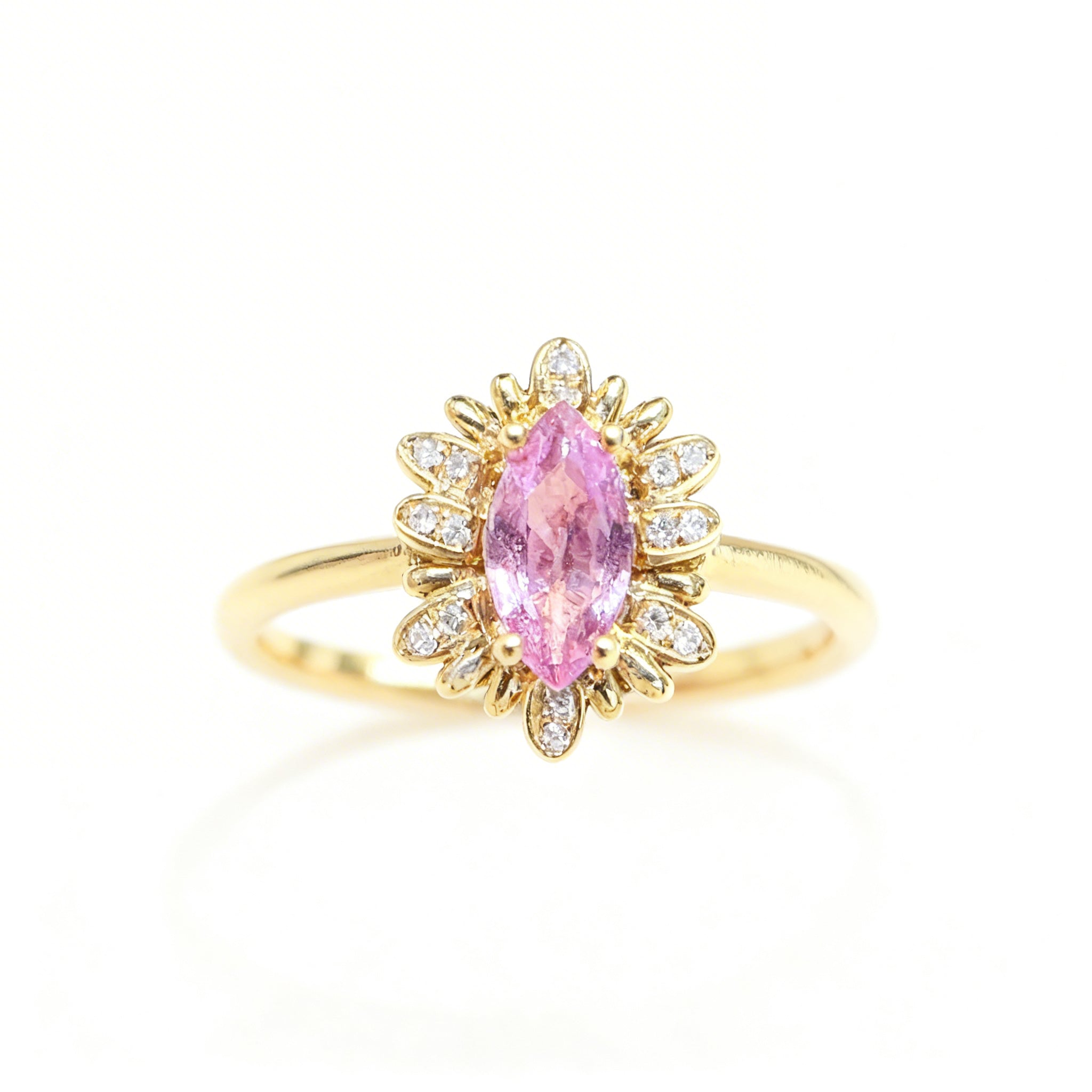 18K Gold Natural Sapphire Ring