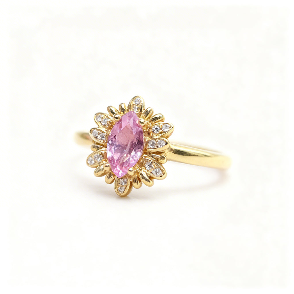 18K Gold Natural Sapphire Ring