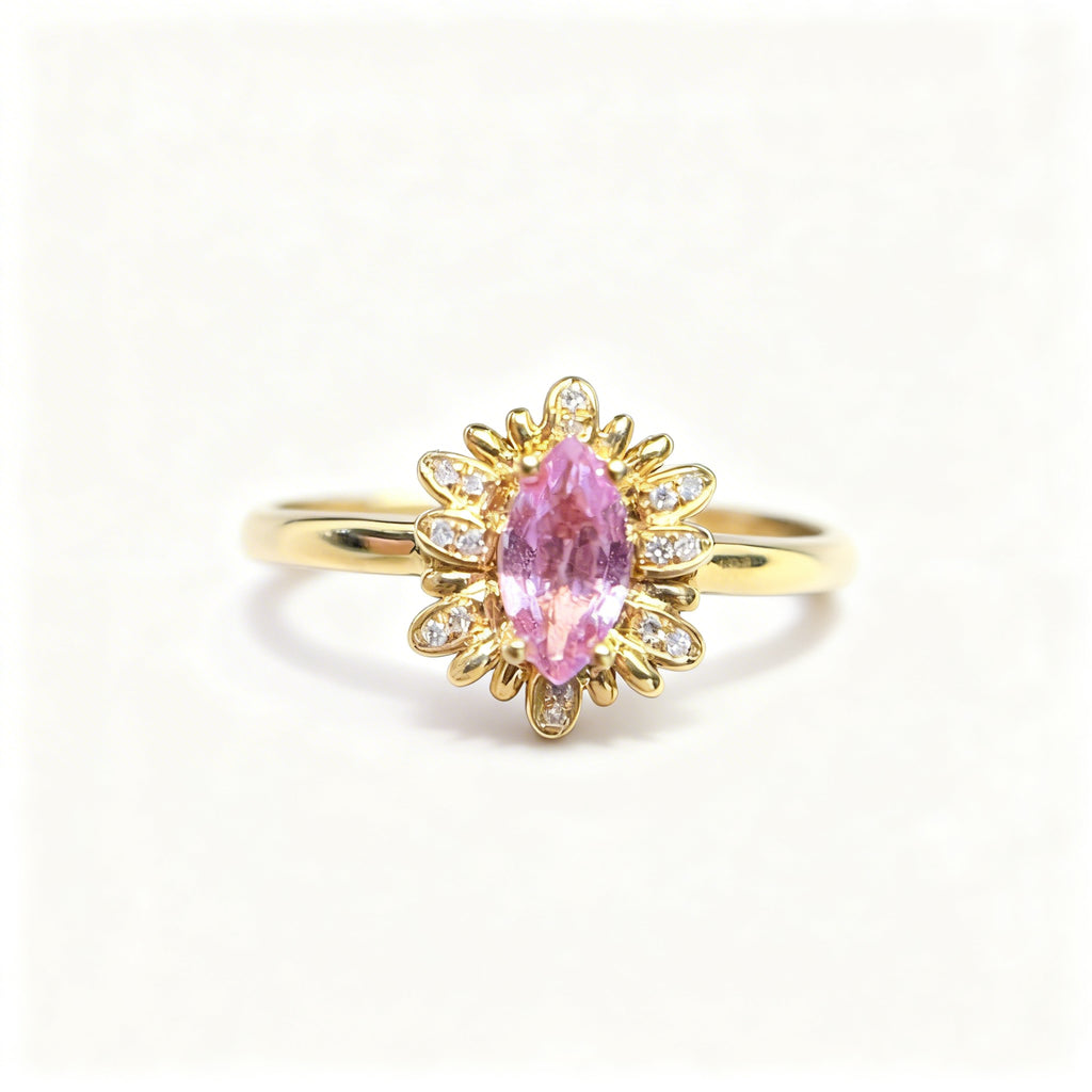 18K Gold Natural Sapphire Ring