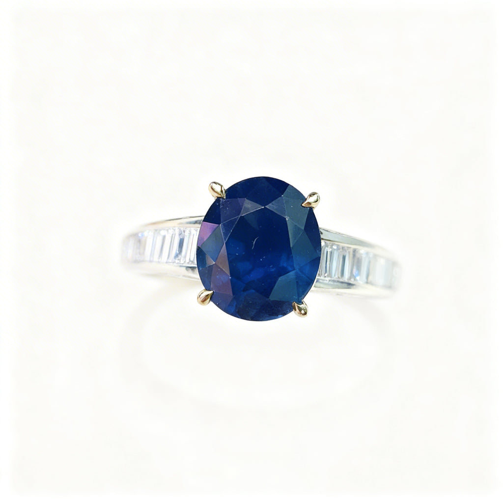 18K Gold Natural Sapphire Ring