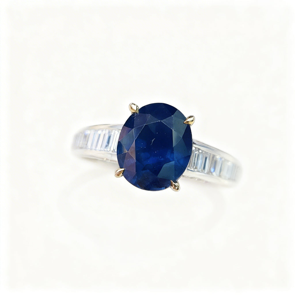 18K Gold Natural Sapphire Ring