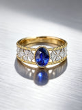 18K Gold Natural Sapphire Ring