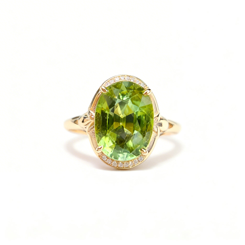 Natural Tourmaline Ring in 18K Gold