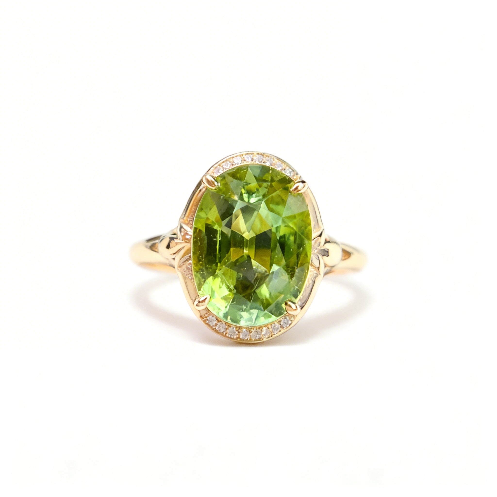 Natural Tourmaline Ring in 18K Gold