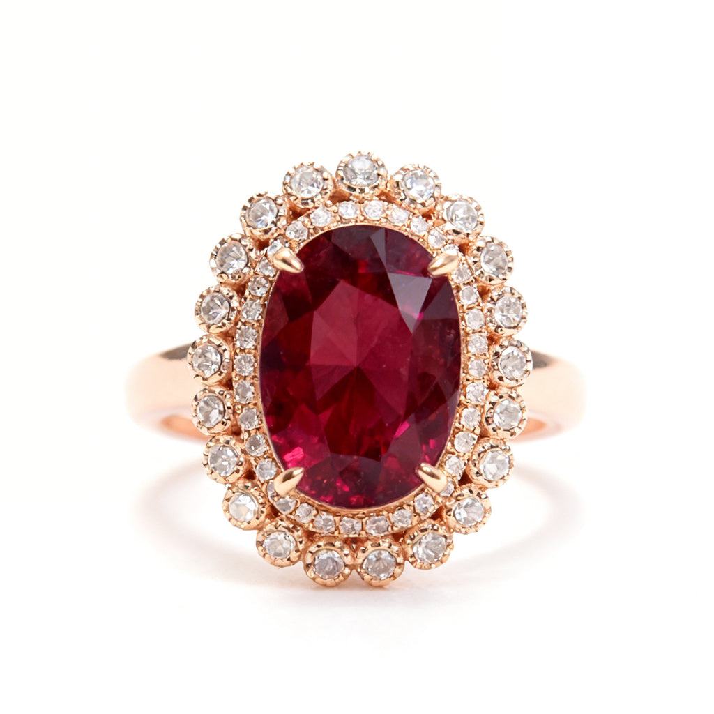 Natural Tourmaline Ring in 18K Gold