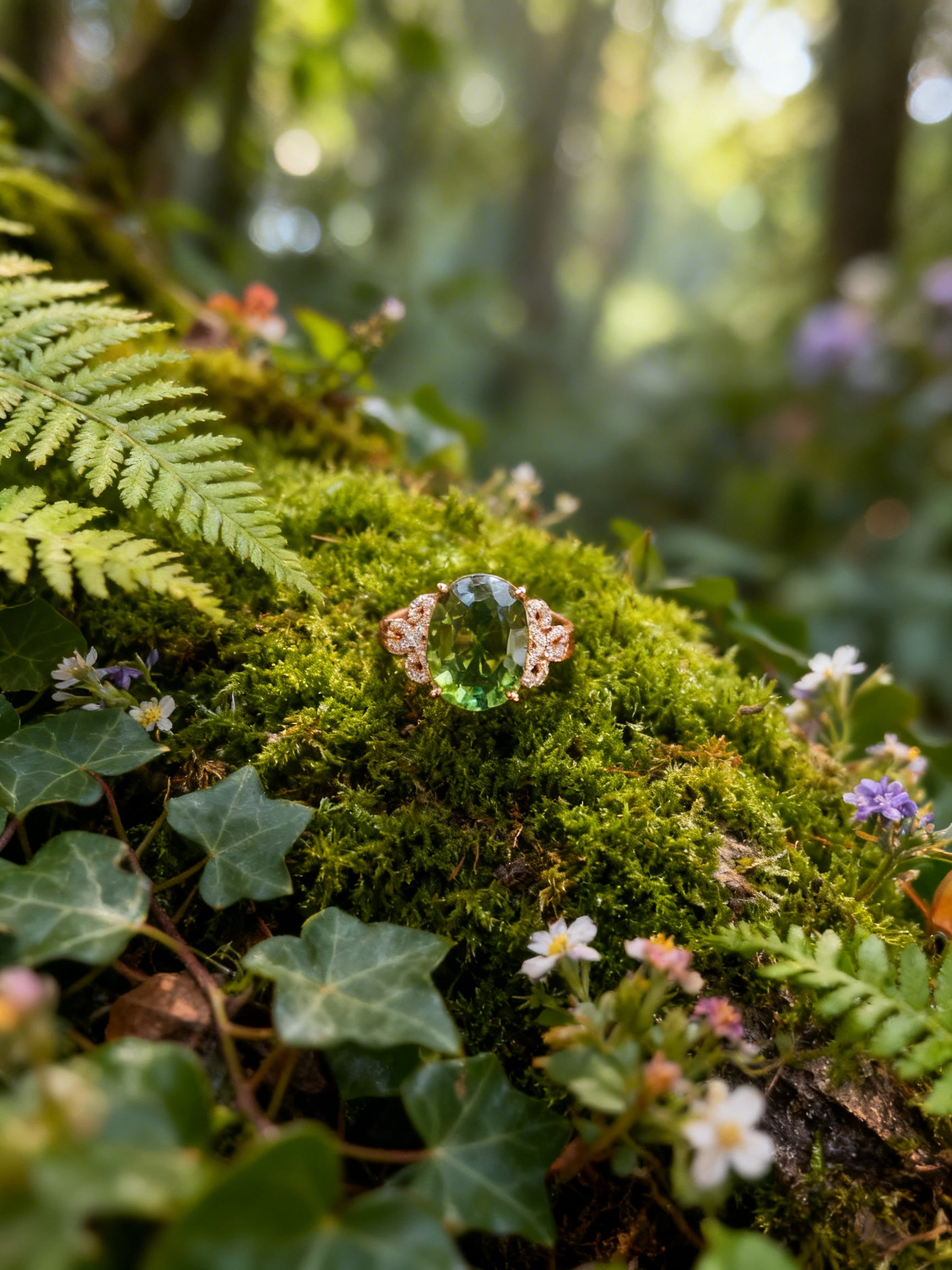 Natural Tourmaline Ring in 18K Gold