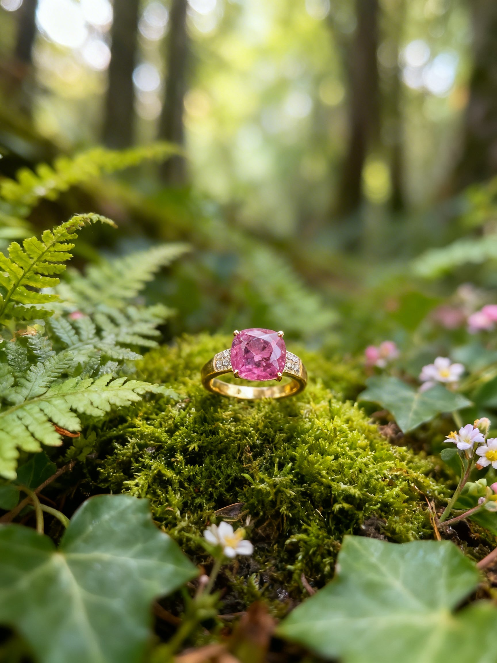 Natural Tourmaline Ring in 18K Gold